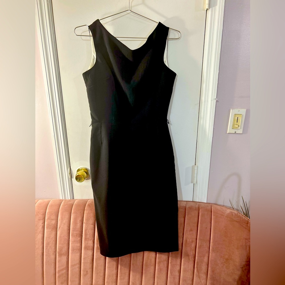 Elegant boutique, black dress.